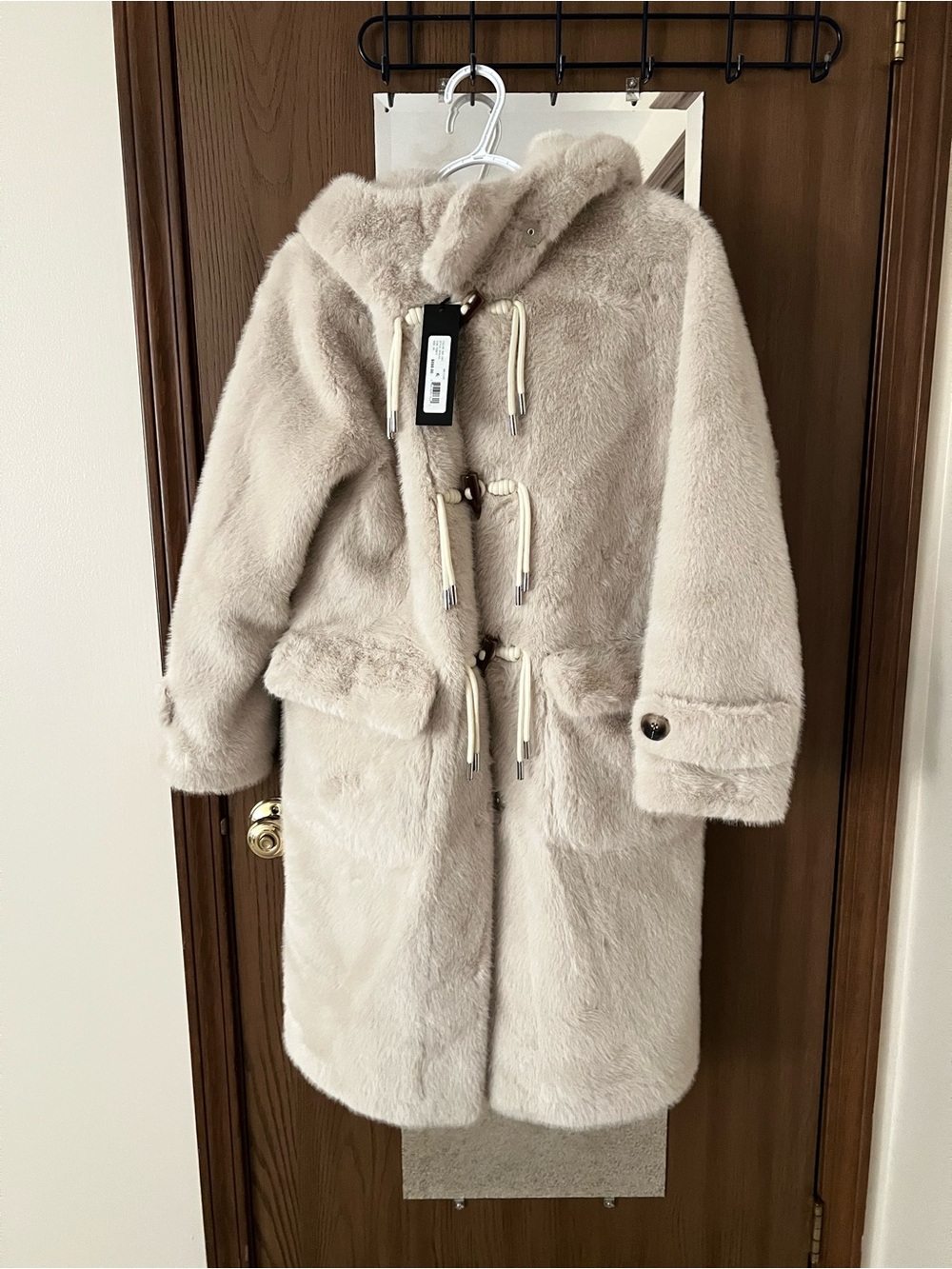 KOBI HALPERIN Rosie Faux Fur Coat Oat XS NWT $898